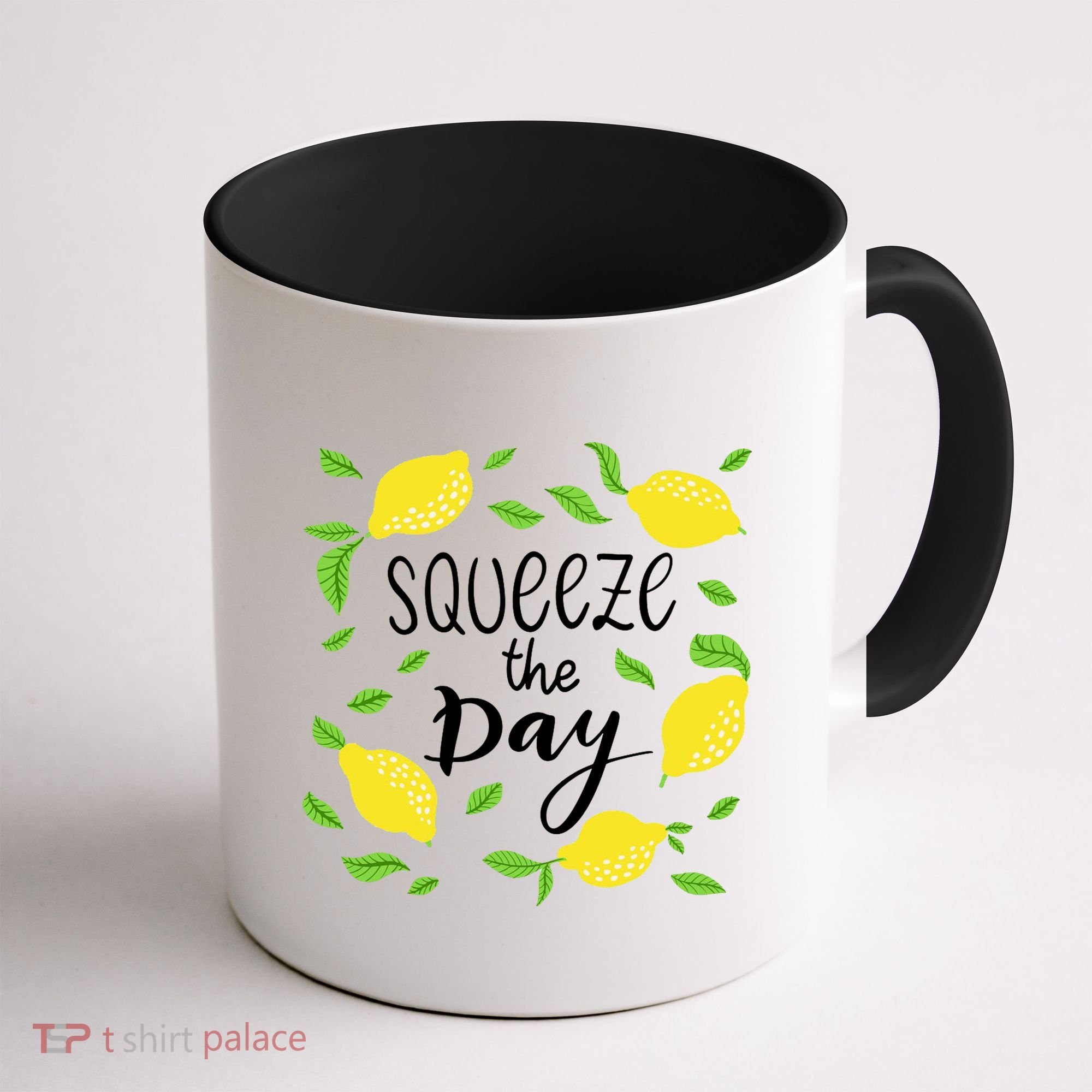 Squeeze The Day Lemons Quote Coffee Mug