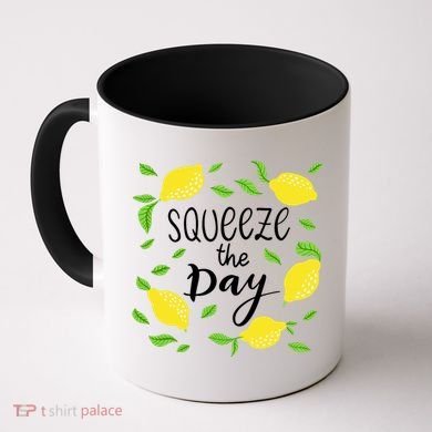 Squeeze The Day Lemons Quote Coffee Mug