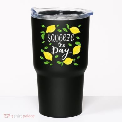 Squeeze The Day Lemons Quote Tumbler