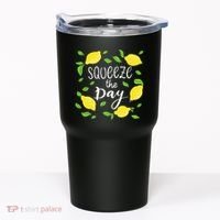 Squeeze The Day Lemons Quote Tumbler thumb 0