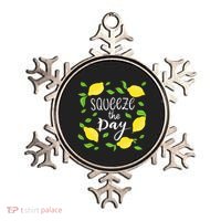 Squeeze The Day Lemons Quote Ornament thumb 0