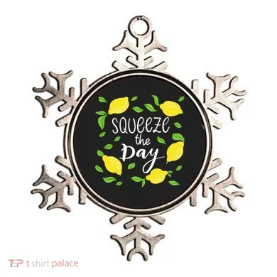 Squeeze The Day Lemons Quote Ornament