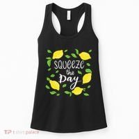 Squeeze The Day Lemons Quote Women's Tank Top thumb 0
