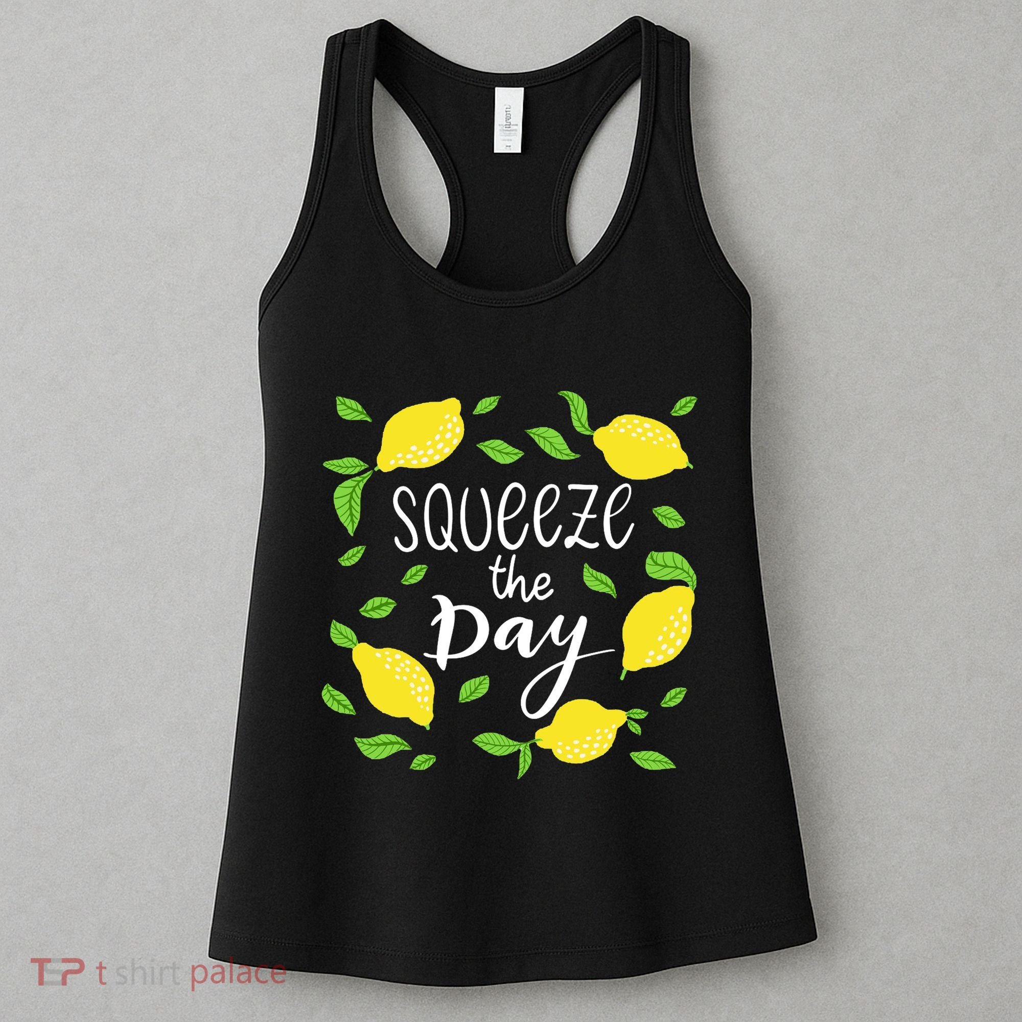 Squeeze The Day Lemons Quote Women's Tank Top