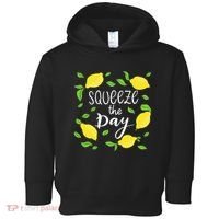 Squeeze The Day Lemons Quote Toddler Hoodie thumb 0
