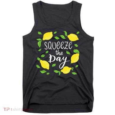 Squeeze The Day Lemons Quote Tank Top