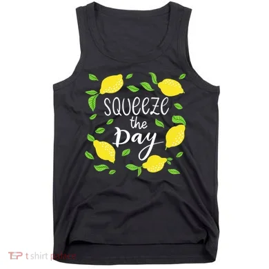 Squeeze The Day Lemons Quote Tank Top