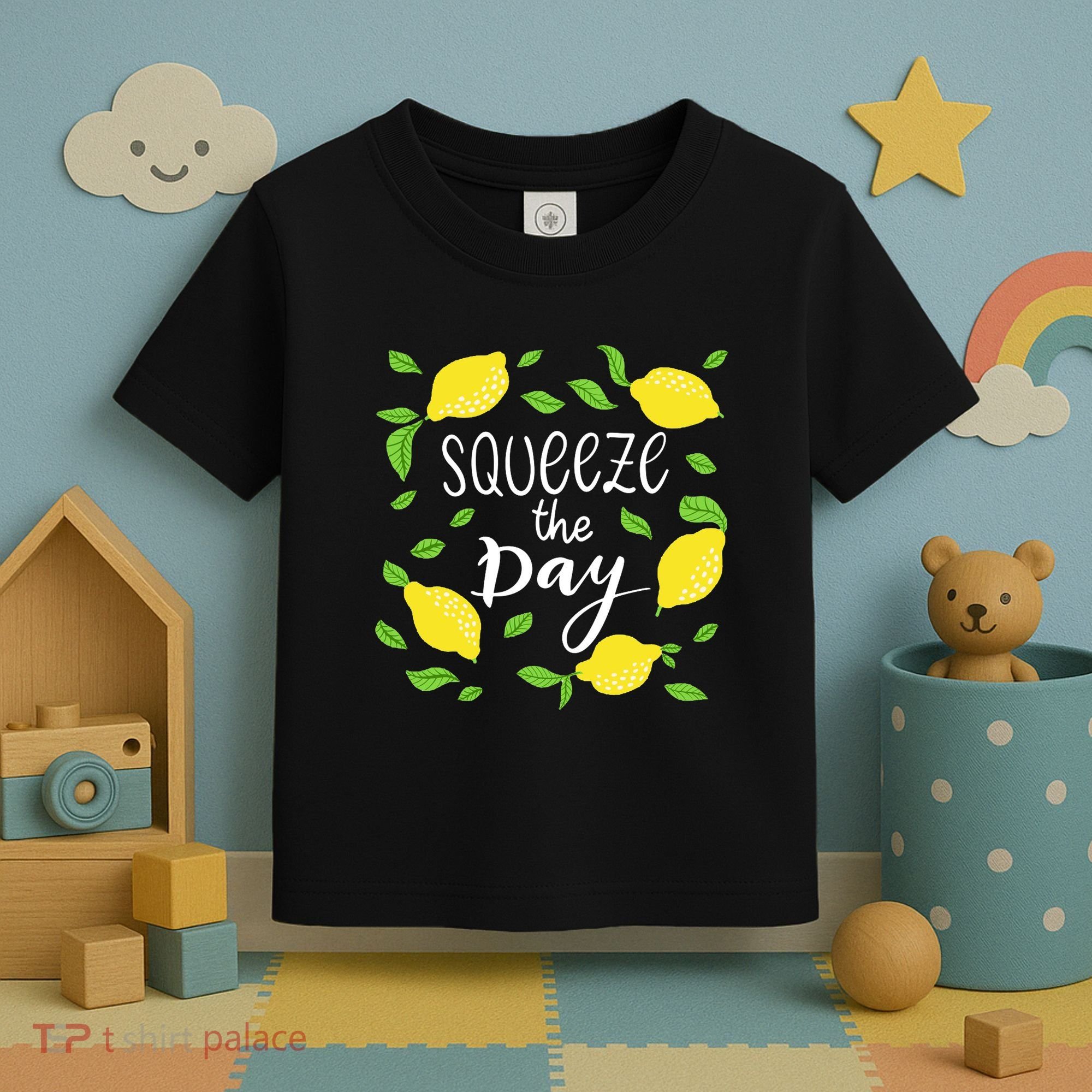 Squeeze The Day Lemons Quote Toddler T-Shirt