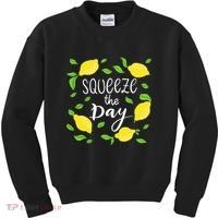 Squeeze The Day Lemons Quote Kids Sweatshirt thumb 0