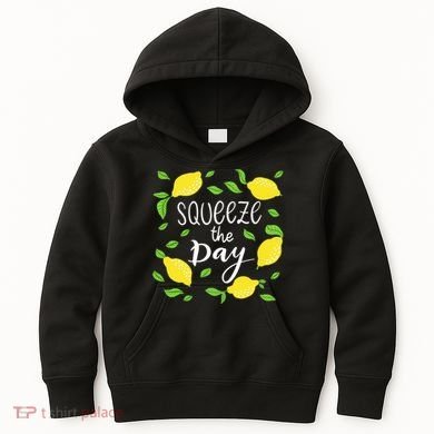 Squeeze The Day Lemons Quote Kids Hoodie