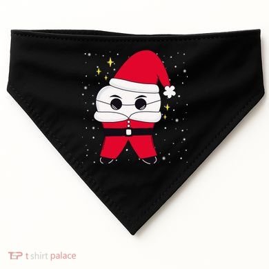 Santa Tooth Dentist Christmas Gift USA-Made Doggie Bandana