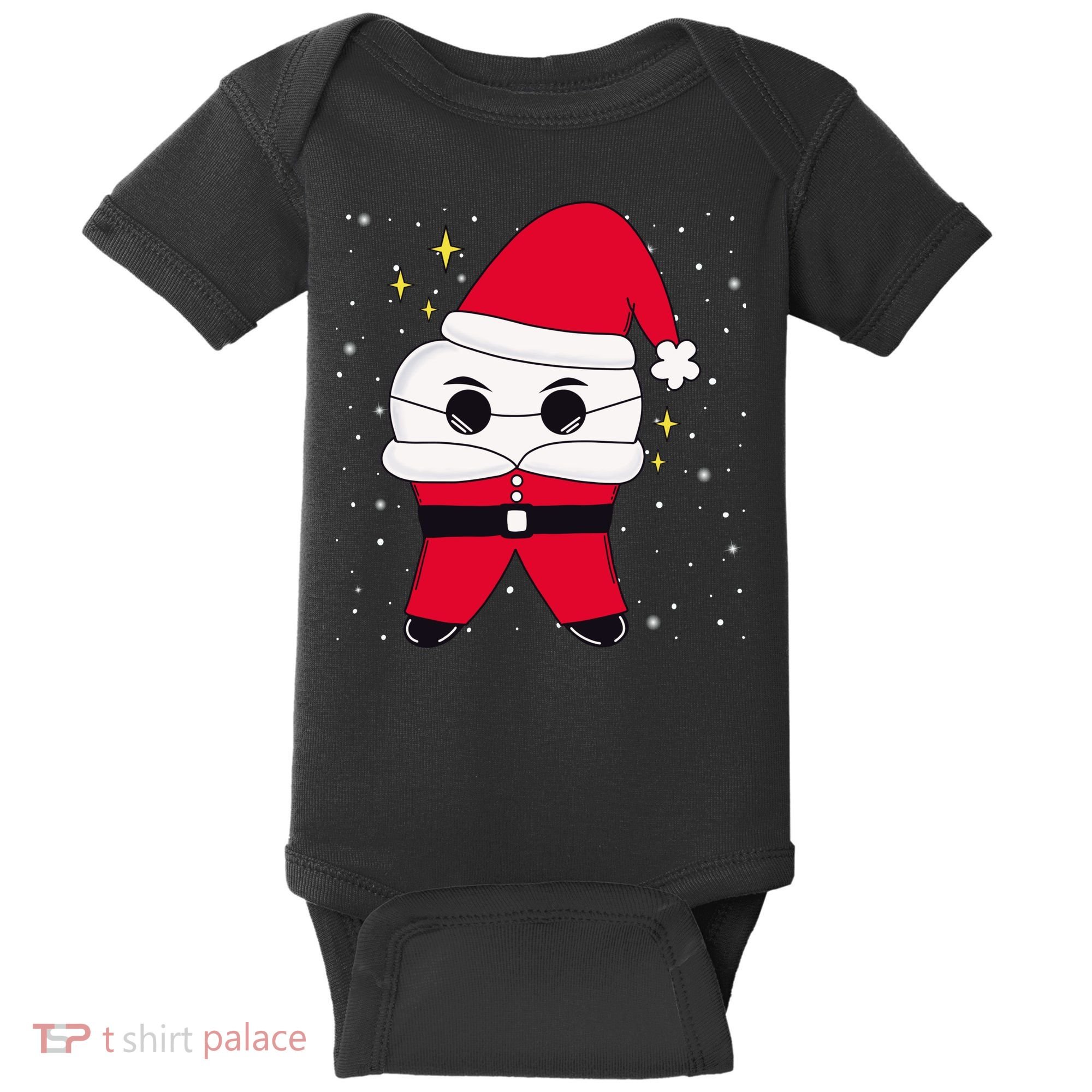 Santa Tooth Dentist Christmas Gift Baby Bodysuit