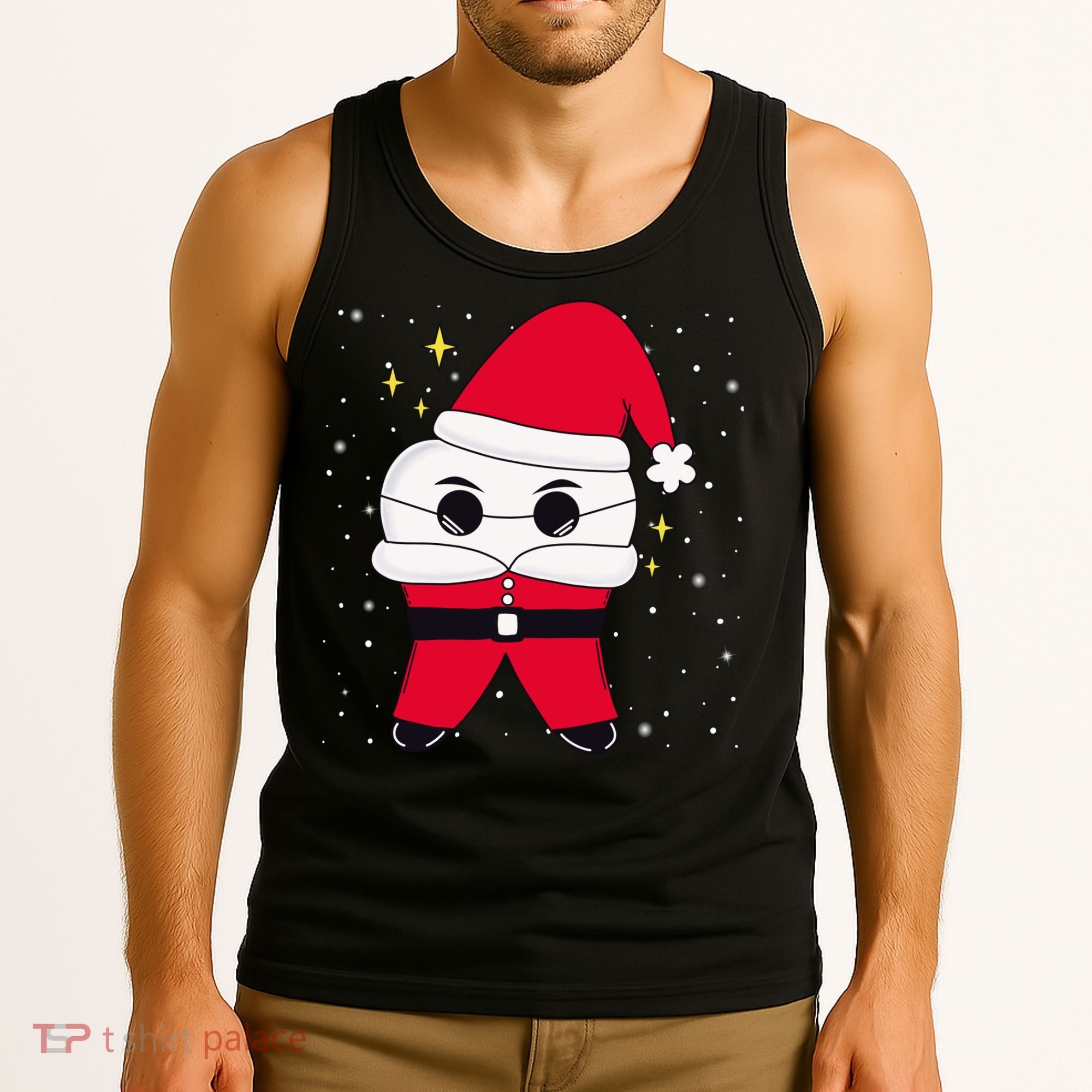 Santa Tooth Dentist Christmas Gift Tank Top