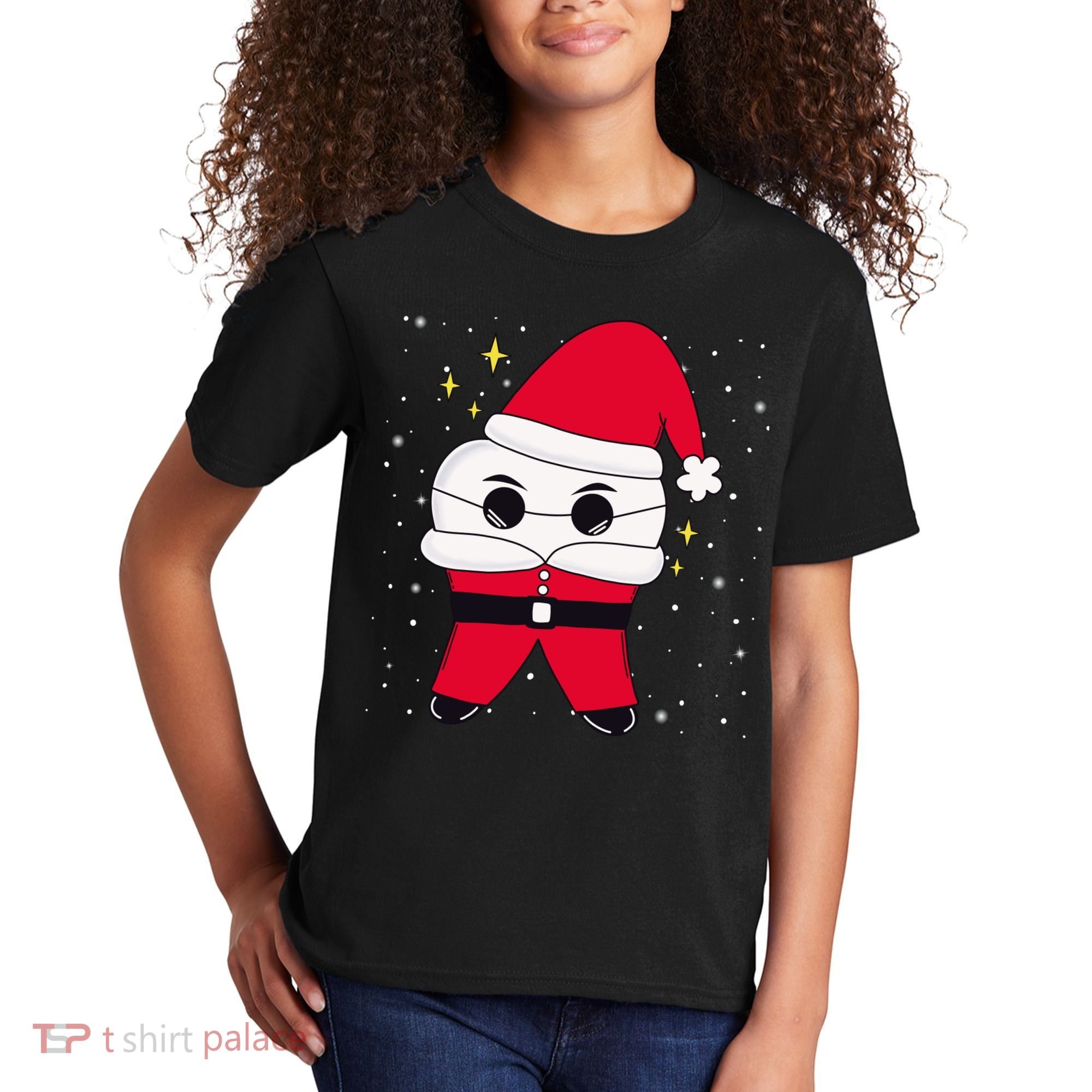 Santa Tooth Dentist Christmas Gift Kids T-Shirt