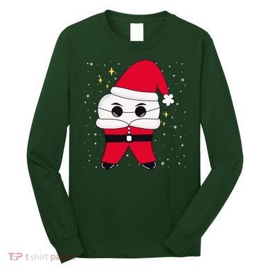 Santa Tooth Dentist Christmas Gift Long Sleeve Shirt