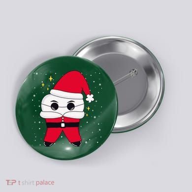 Santa Tooth Dentist Christmas Gift Button