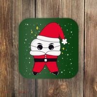 Santa Tooth Dentist Christmas Gift Coaster thumb 0