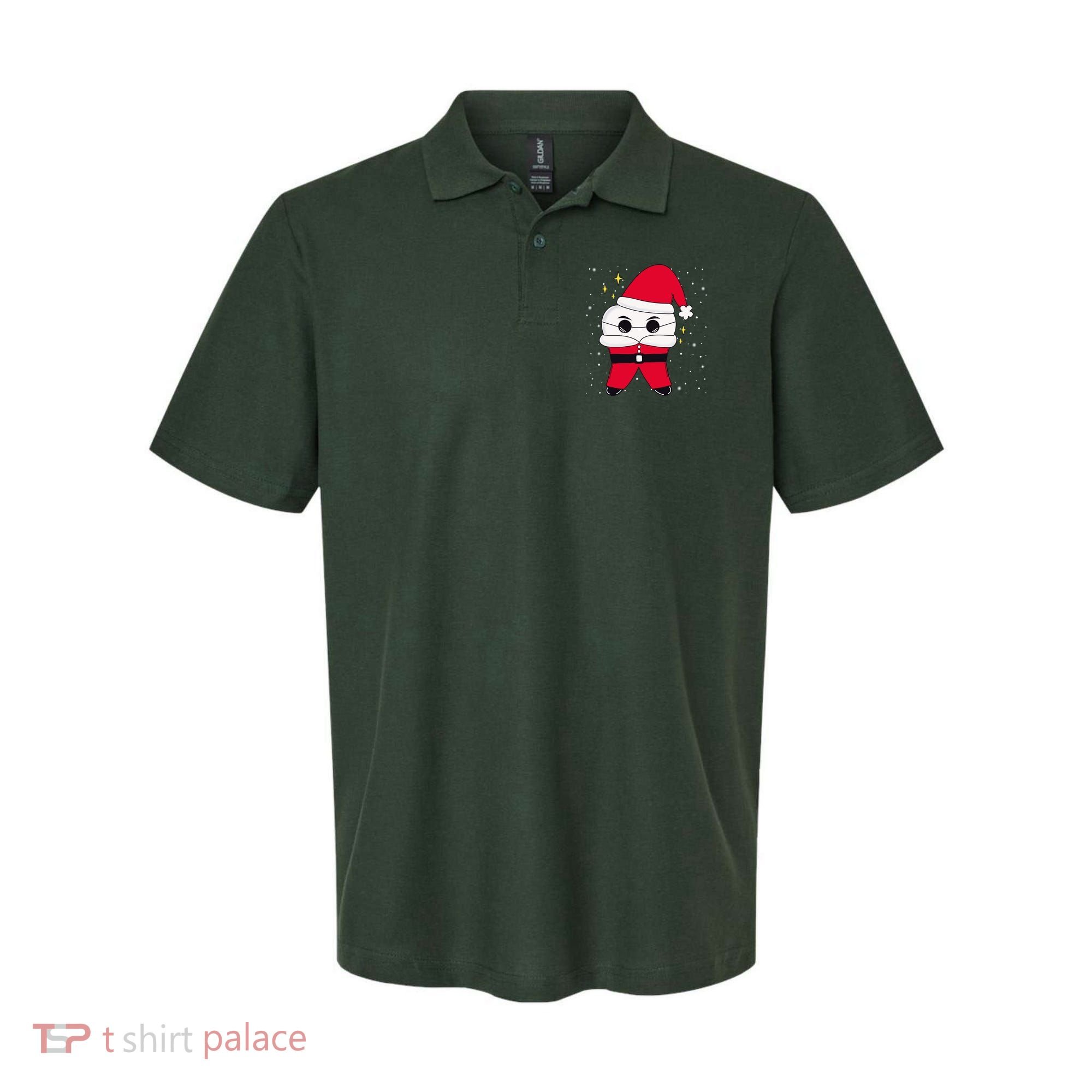 Santa Tooth Dentist Christmas Gift Polo