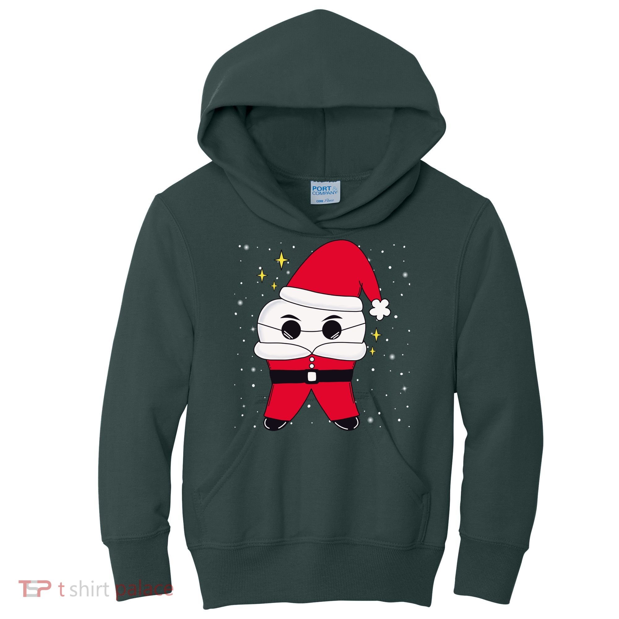 Santa Tooth Dentist Christmas Gift Kids Hoodie