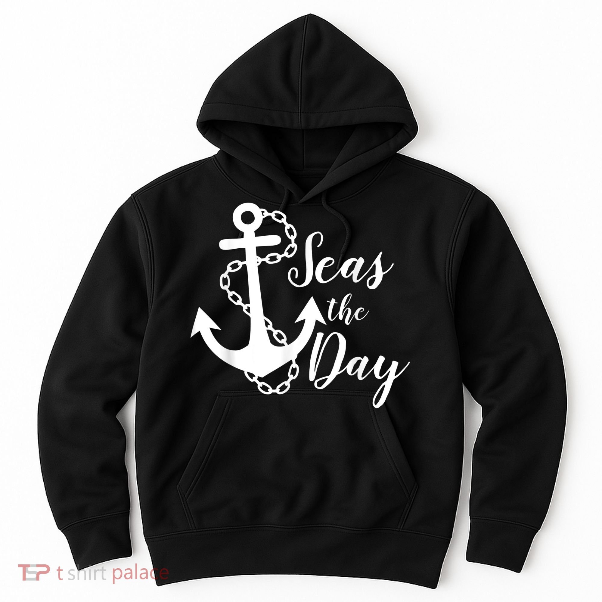 Seas The Day Nautical Anchor Cruise Vacation Hoodie