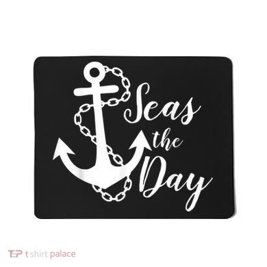 Seas The Day Nautical Anchor Cruise Vacation Mousepad