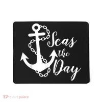 Seas The Day Nautical Anchor Cruise Vacation Mousepad thumb 0
