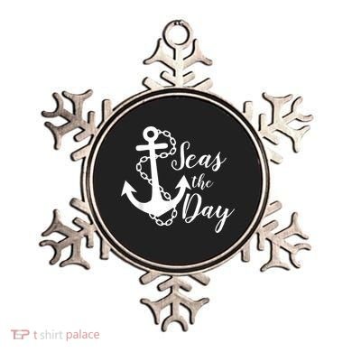 Seas The Day Nautical Anchor Cruise Vacation Ornament