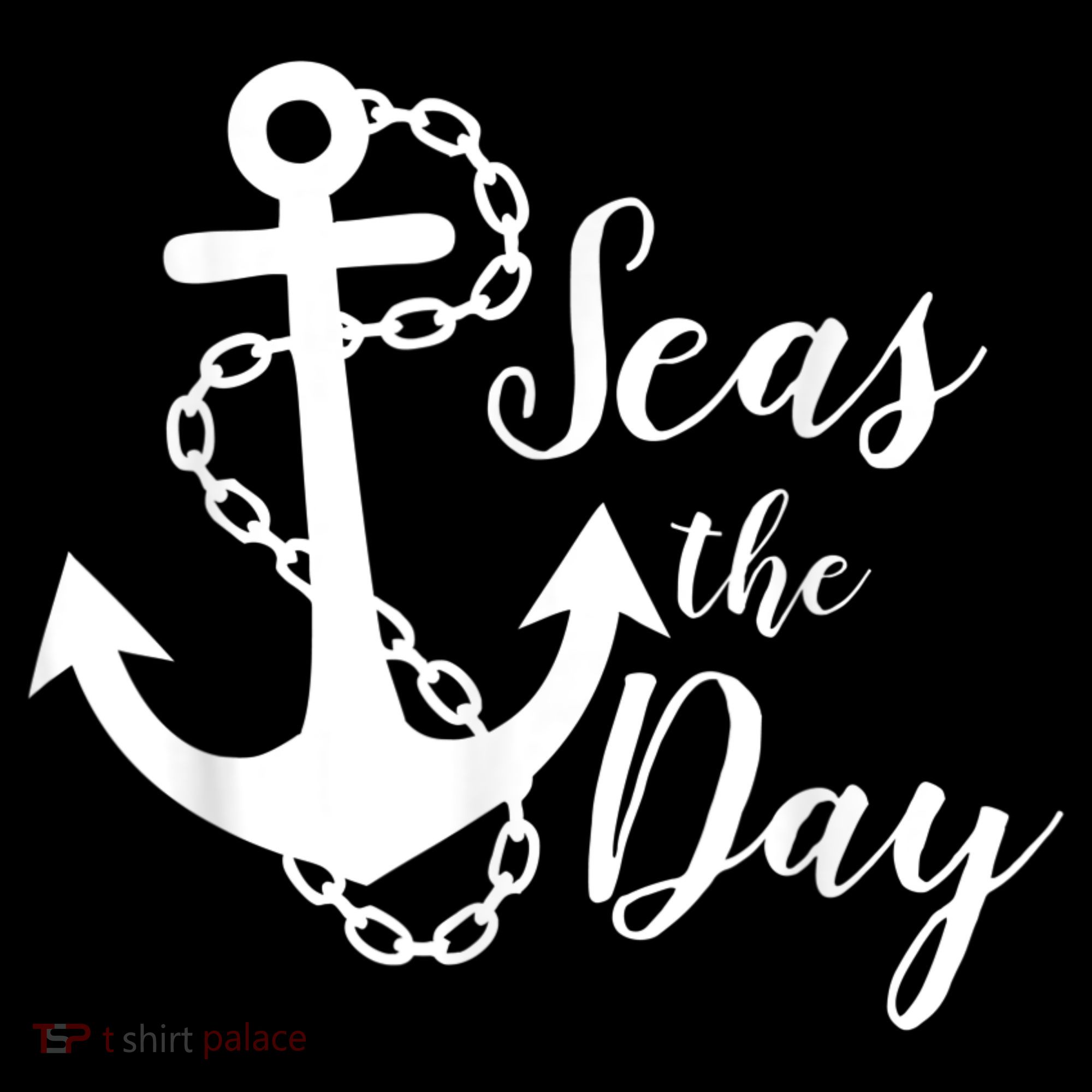 Seas The Day Nautical Anchor Cruise Vacation Kids Sweatshirt