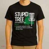 Stupid Tree Definition Disc Golf Golfers Vintage Christmas T-Shirt thumb 3