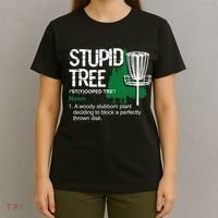 Stupid Tree Definition Disc Golf Golfers Vintage Christmas T-Shirt thumb 4