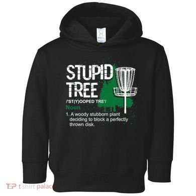 Stupid Tree Definition Disc Golf Golfers Vintage Christmas Toddler Hoodie