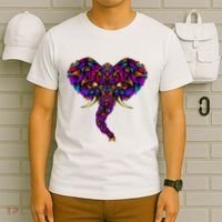Save The Elephants Ornate Colorful Elephant Head T-Shirt thumb 6