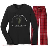 STEM Teacher Engineer Creativity Imagination Women's Long Sleeve Flannel Pajama Set  thumb 0