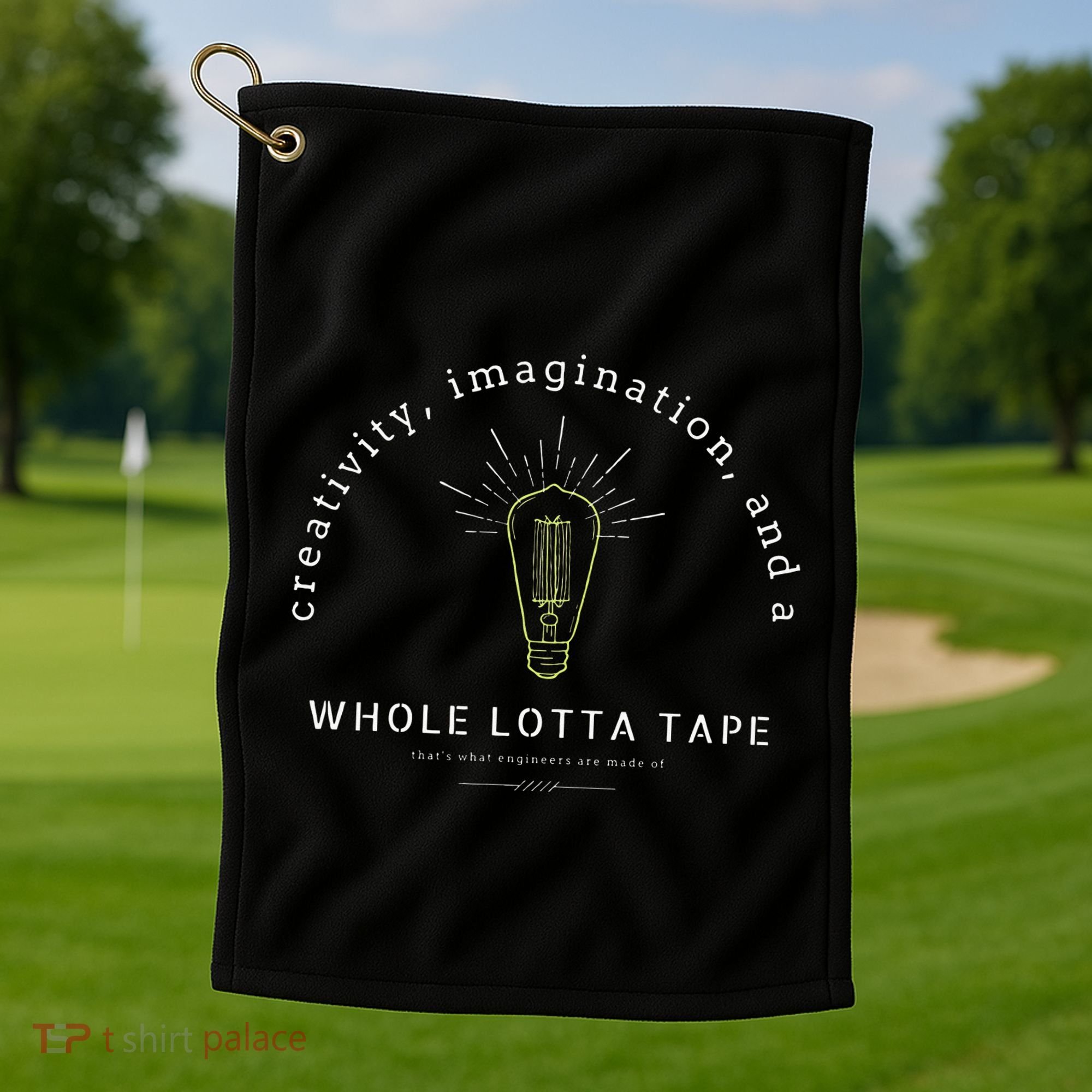 STEM Teacher Engineer Creativity Imagination Golf Towel