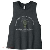 STEM Teacher Engineer Creativity Imagination Women's Racerback Cropped Tank thumb 0