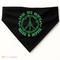 Save The Earth Raise A Hippie Peace Save The Planet USA-Made Doggie Bandana thumb 0