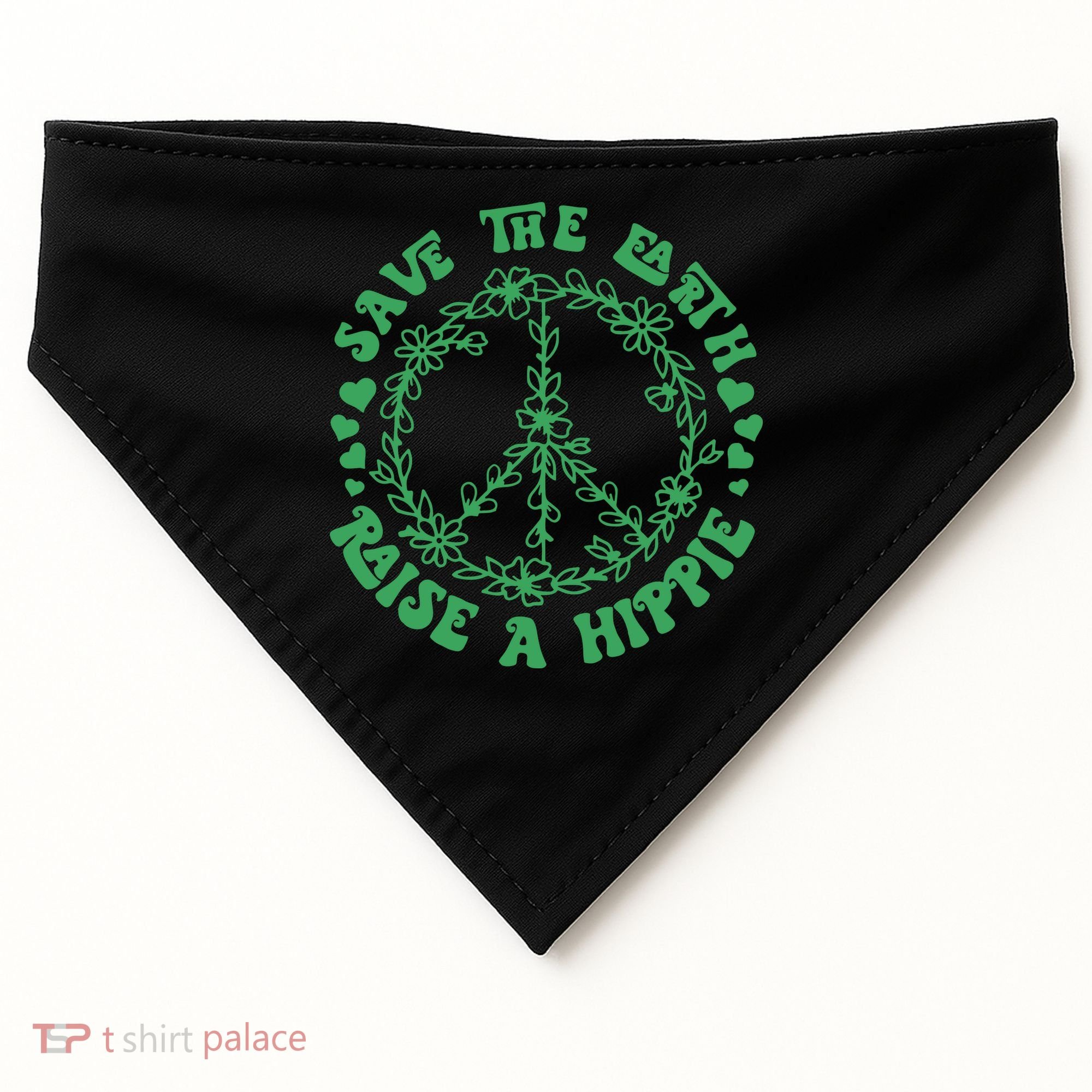 Save The Earth Raise A Hippie Peace Save The Planet USA-Made Doggie Bandana