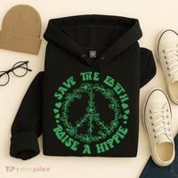 Save The Earth Raise A Hippie Peace Save The Planet Hoodie thumb 4