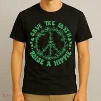 Save The Earth Raise A Hippie Peace Save The Planet T-Shirt thumb 3