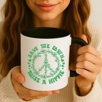 Save The Earth Raise A Hippie Peace Save The Planet Coffee Mug thumb 3