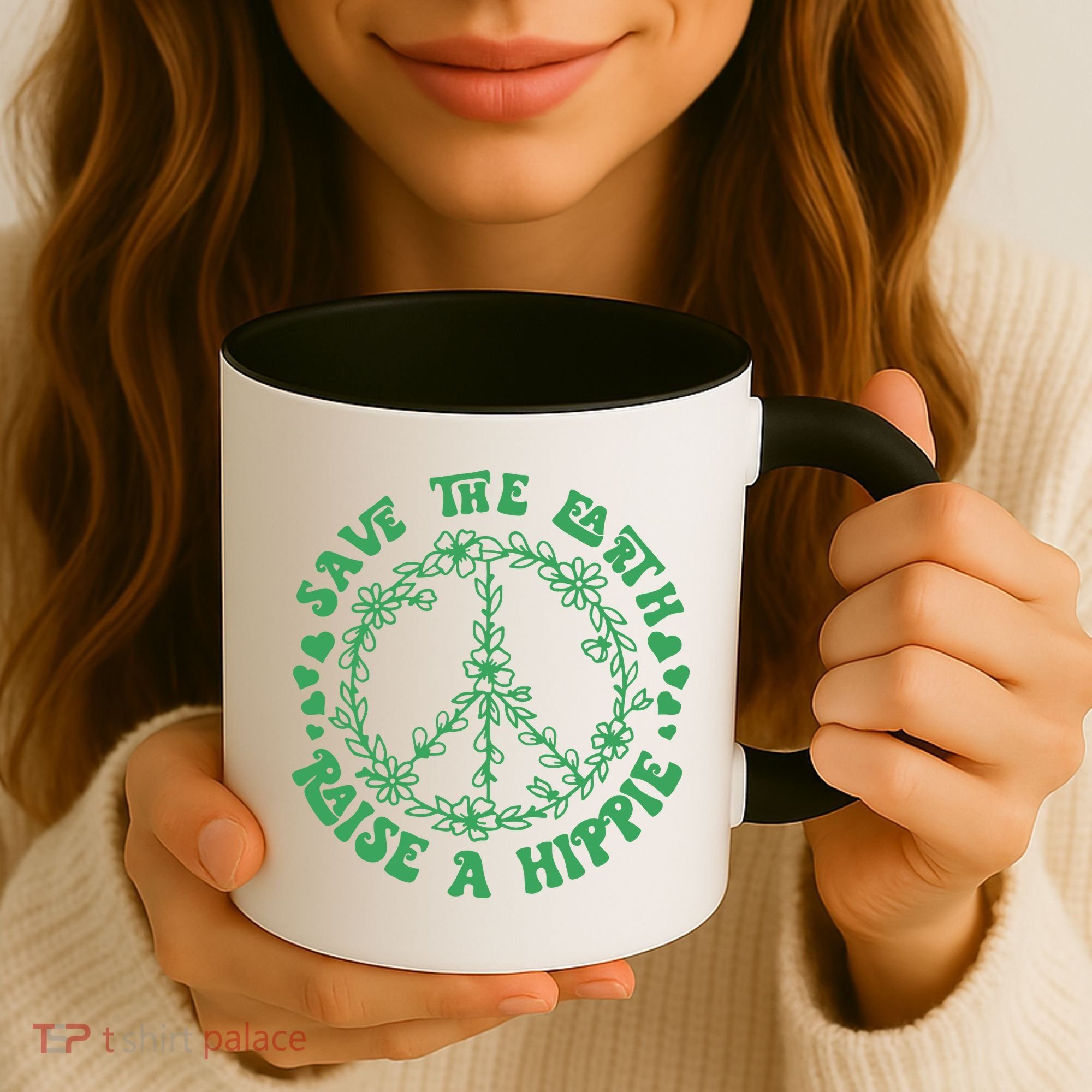 Save The Earth Raise A Hippie Peace Save The Planet Coffee Mug