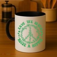 Save The Earth Raise A Hippie Peace Save The Planet Coffee Mug thumb 4