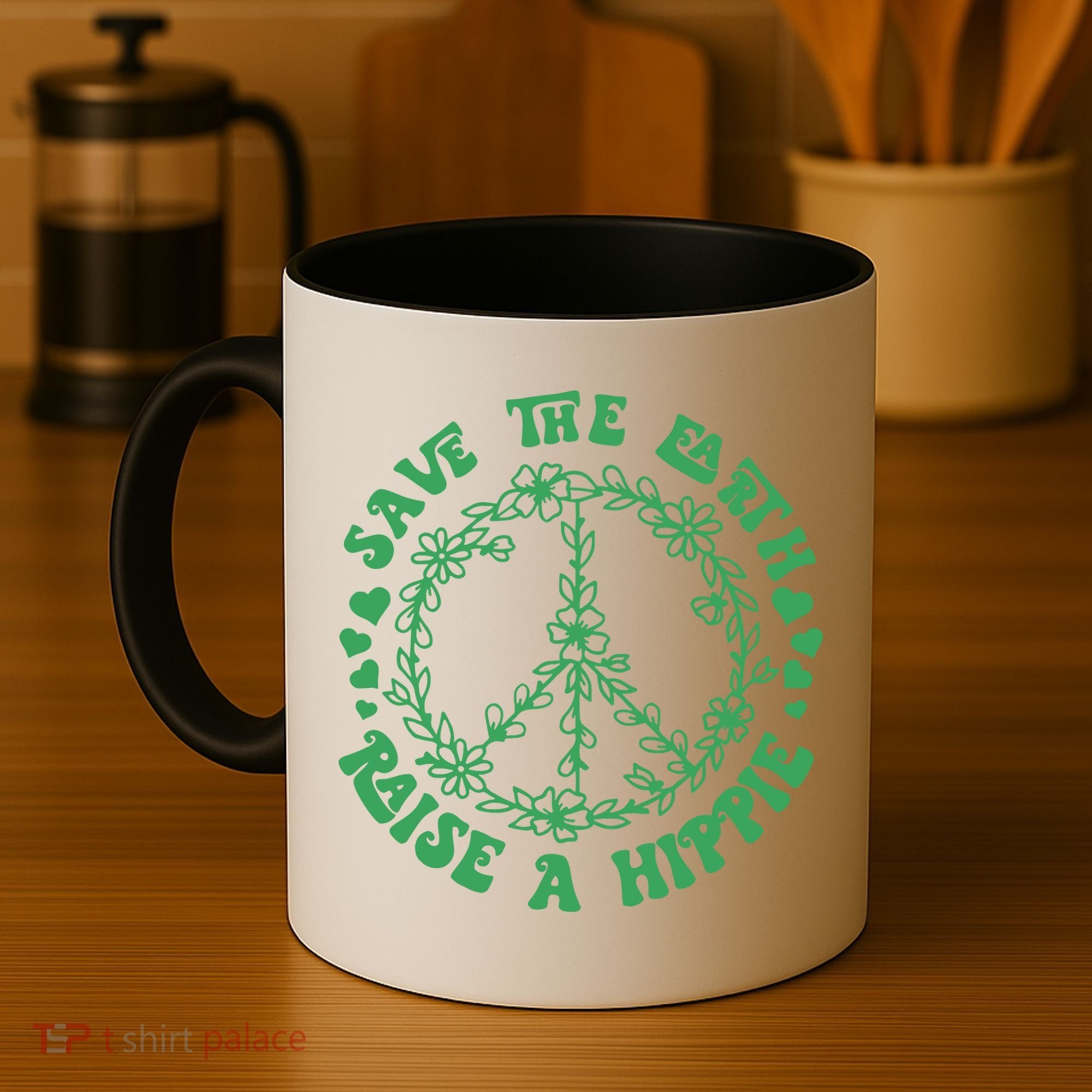 Save The Earth Raise A Hippie Peace Save The Planet Coffee Mug