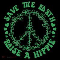 Save The Earth Raise A Hippie Peace Save The Planet Women's Hoodie thumb 2