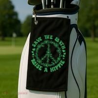 Save The Earth Raise A Hippie Peace Save The Planet Golf Towel thumb 2