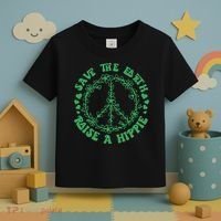 Save The Earth Raise A Hippie Peace Save The Planet Toddler T-Shirt thumb 3