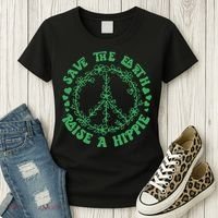 Save The Earth Raise A Hippie Peace Save The Planet Women's T-Shirt thumb 3