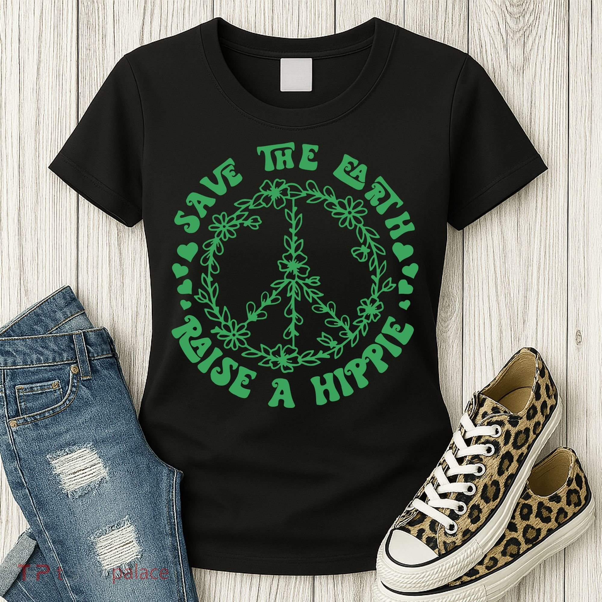 Save The Earth Raise A Hippie Peace Save The Planet Women's T-Shirt
