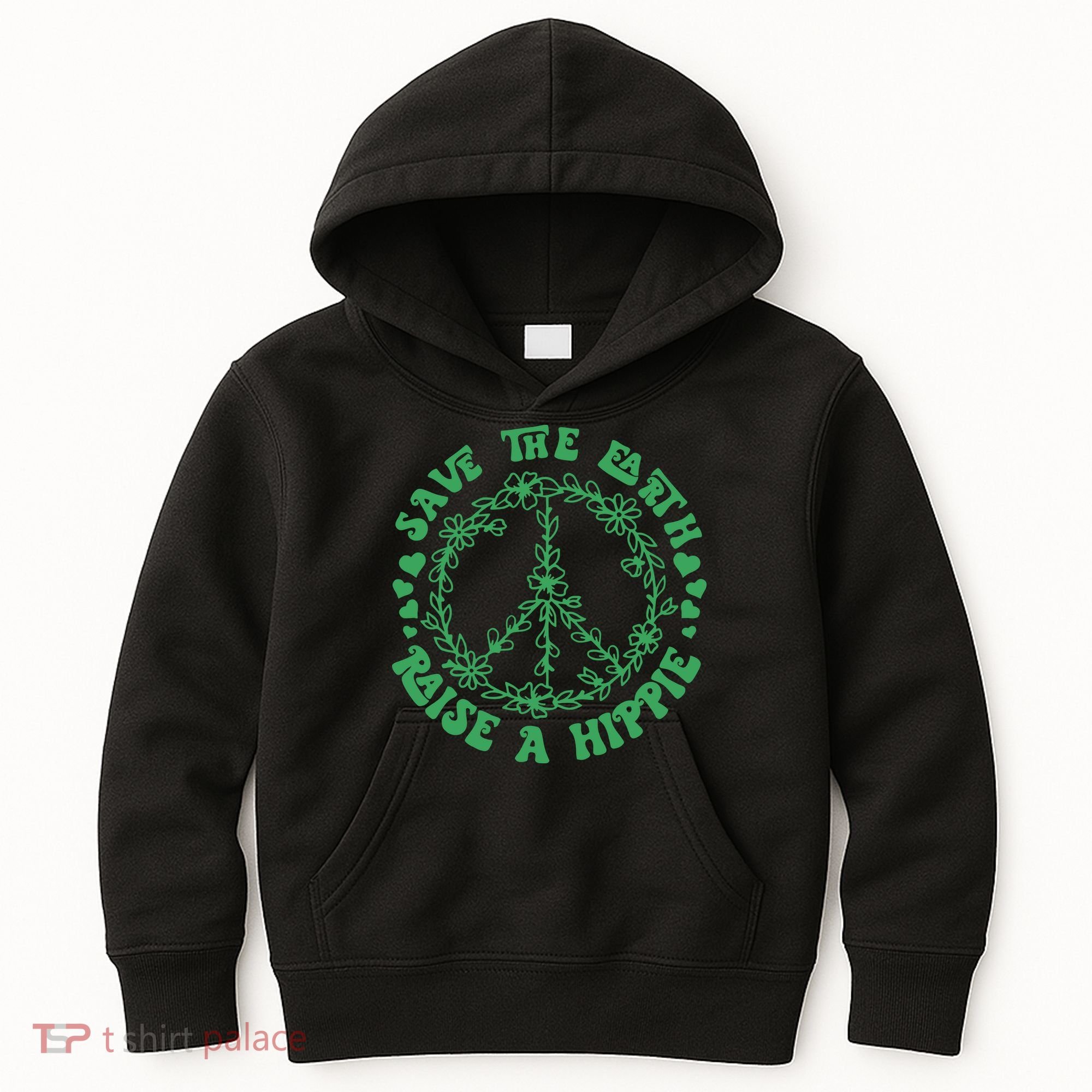 Save The Earth Raise A Hippie Peace Save The Planet Kids Hoodie