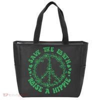 Save The Earth Raise A Hippie Peace Save The Planet Tote Bag thumb 0
